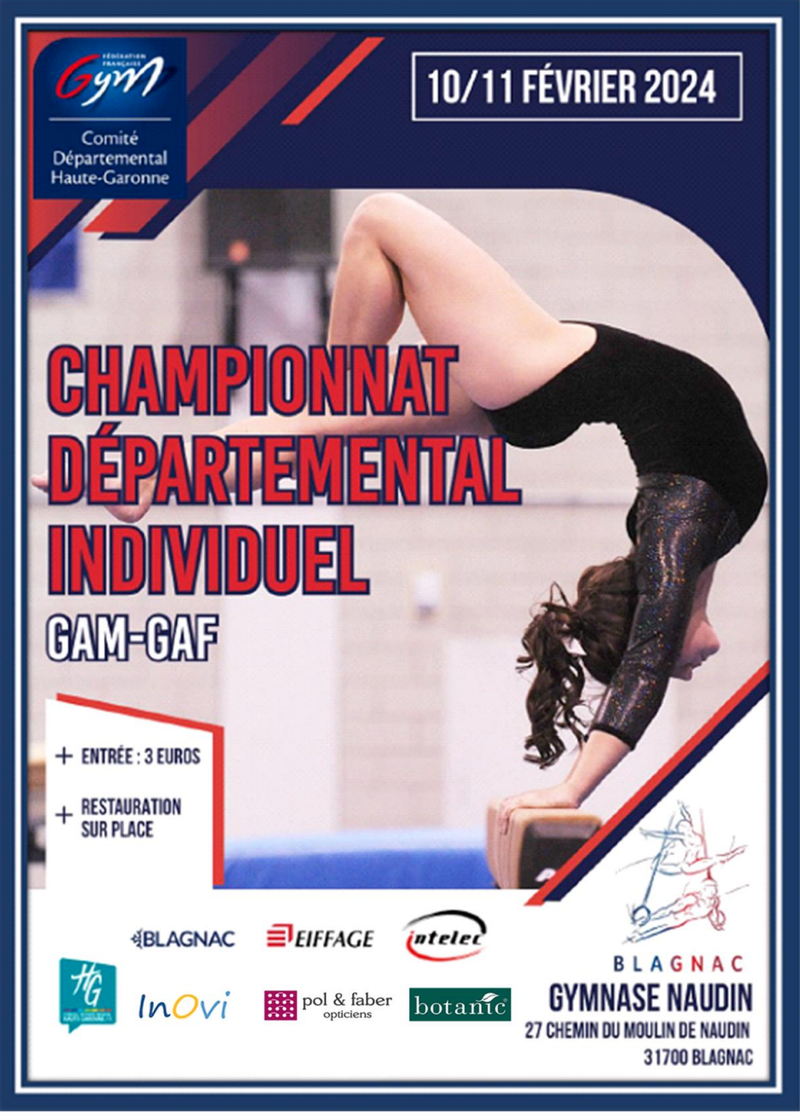 CR du Championnat Départemental Individuel - 10 et 11 Février à Blagnac